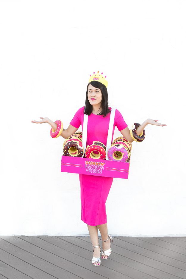 Teen Costume Ideas - DIY Donut Queen Halloween Costume - Easy Costumes for Halloween - Cheap DIY Costumes for Teens - Scary, Spooky, Ideas for Couples, Groups and Friends - Quick Last Minute Hallloween Costumes, Best Celebrity Ideas - Dolls, Zombies, Ghosts, Makeup Tutorials Teenagers Dress Up Idea-