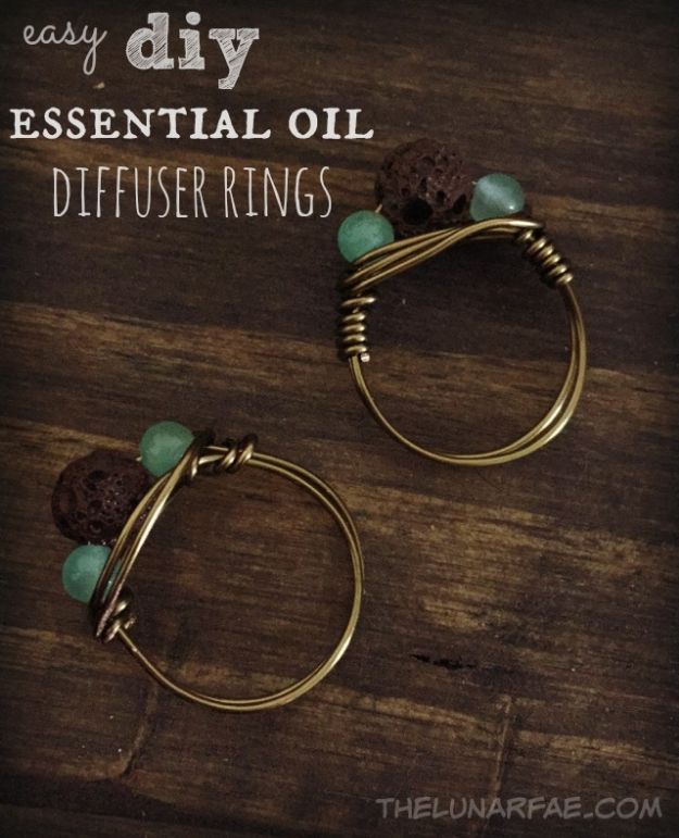 DIY Rings - Easy DIY Essential Oil Diffuser Rings - Easy Ring Tutorial for Wore, Paperclip, Stone Jewelry, Wood, Metal, Boho Ideas - Cheap Jewelry Making Ideas #diyjewelry #rings