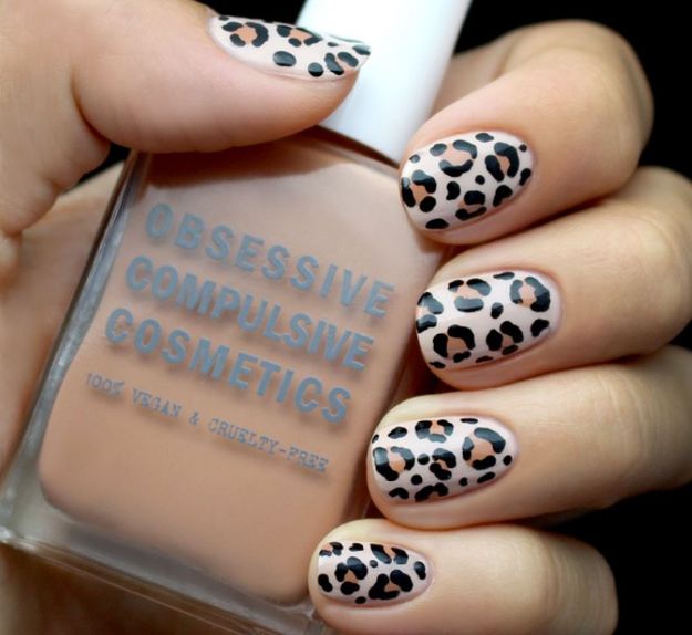 DIY Nail Art Ideas - Leopard Print Nail Art - Easy Step by Step Design Idea for Nails - How to Make Manicures at Home Simple - Paint and Polish Tips #nailart #naildesigns #nailart #diynails #diybeauty #naildesigns #teencrafts