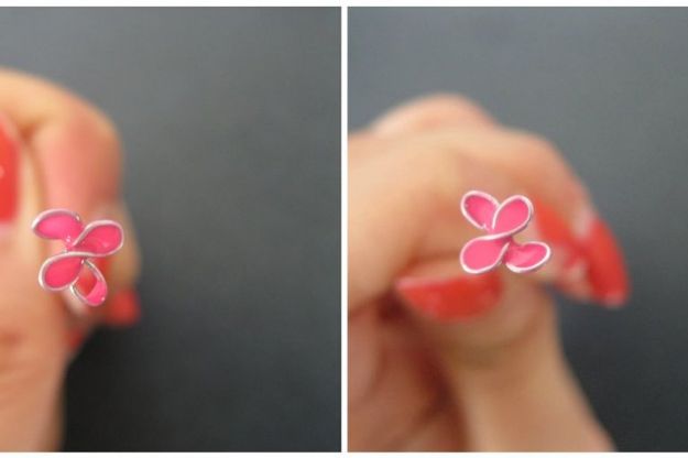 DIY Rings - Stained Glass Flower Ring - Easy Ring Tutorial for Wore, Paperclip, Stone Jewelry, Wood, Metal, Boho Ideas - Cheap Jewelry Making Ideas #diyjewelry #rings