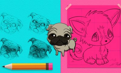 How to Draw Dogs - Easy Step by Step Drawing Tutorial - Learn How To Draw A Dog and Cute Puppies - Cartoon and Realistic Animals