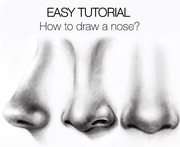 100 How To Draw Tutorials - Draw A Nose - Eyes, Hair, Face, Lips, People, Animals, Hands - Step by Step Drawing Tutorial for Beginners - Free Easy Lessons