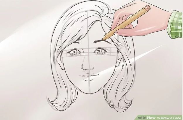 How to Draw Faces - Draw A Youth Female Face - Easy Drawing Tutorials and Ideas for Beginners - Learn How to Draw a Face With Free Lessons - Eyes, Lips, Mouth, Caricatures