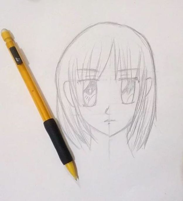 How to Draw Faces - Draw an Anime Girl Face - Easy Drawing Tutorials and Ideas for Beginners - Learn How to Draw a Face With Free Lessons - Eyes, Lips, Mouth, Caricatures - Easy Drawing Tutorials and Ideas for Beginners - Learn How to Draw a Face With Free Lessons - Eyes, Lips, Mouth, Caricatures