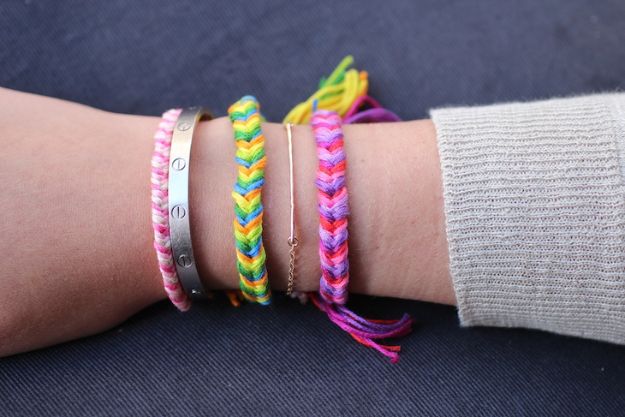 DIY Friendship Bracelets - Fishtail Braid Friendship Bracelets - Woven, Beaded, Leather and String - Cheap Embroidery Thread Ideas - DIY gifts for Teens