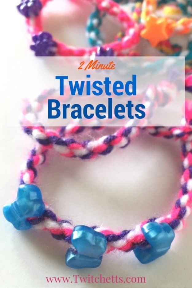 How to Make a Friendship Bracelet - Easy and Quick Twisted Bracelet Tutorial - Woven, Beaded, Leather and String Bracelets for Kids and Teens Crafts - Cheap Embroidery Thread Ideas - DIY gifts for Teens