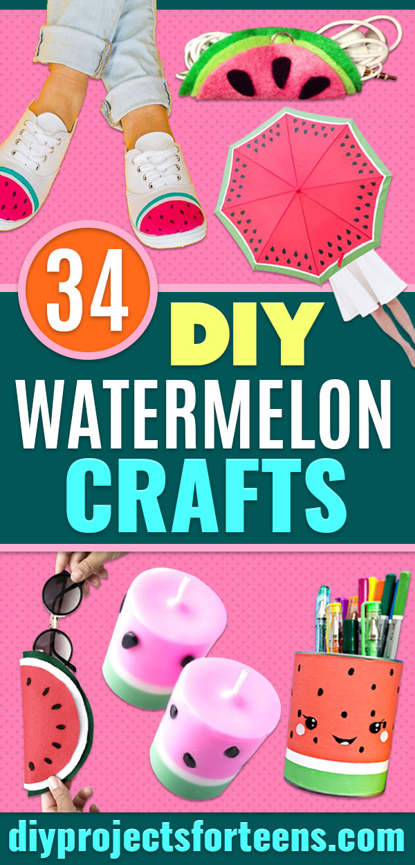 Watermelon Crafts - Easy DIY Ideas With Watermelons - Cute Craft Projects That Make Cool DIY Gifts - Wall Decor, Bedroom Art, Jewelry Idea