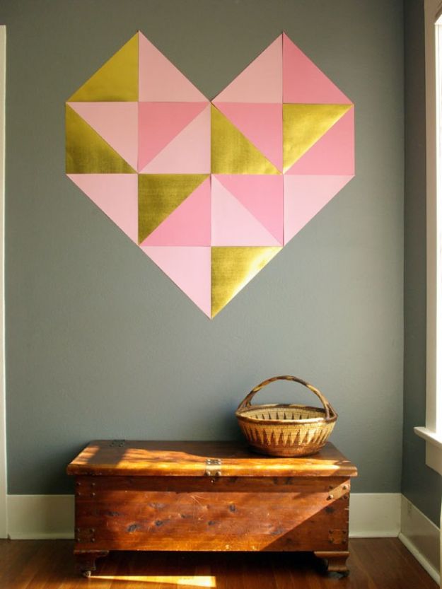 DIY Wall Art Ideas for Teens - Giant Geometric Wall Art - Teen Boy and Girl Bedroom Wall Decor Ideas - Cheap Canvas Paintings and Wall Hangings For Room Decoration