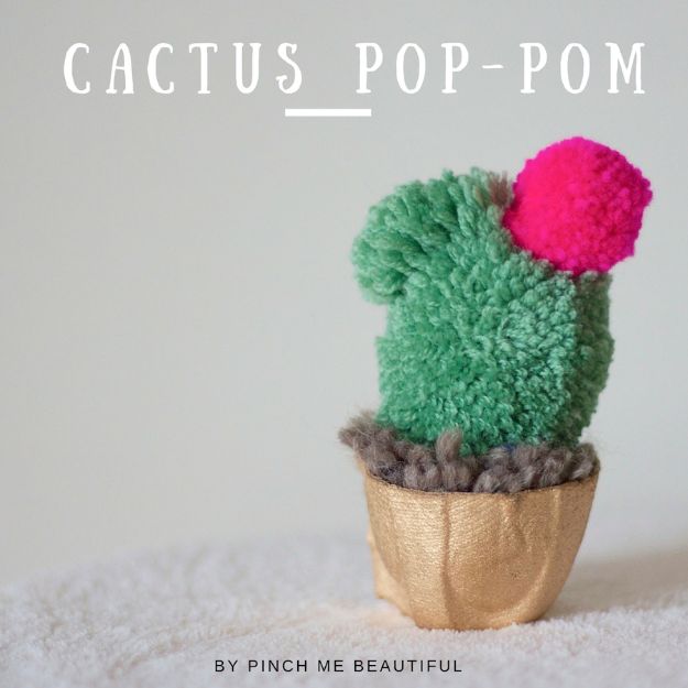 Easy Crafts for Teen Girls | Cactus Pom Pom l Fun Craft and DIY Ideas for Teenagers and Tween Girl | Room Decor and Gifts