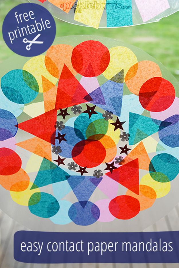 Easy Crafts for Teen Girls | Contact Paper Mandalas l Fun Craft and DIY Ideas for Teenagers and Tween Girl | Room Decor and Gifts