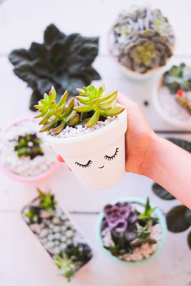 Easy Crafts for Teen Girls | DIY Clay Pot Decorated For Succulents l Fun Craft and DIY Ideas for Teenagers and Tween Girl | Room Decor and Gifts