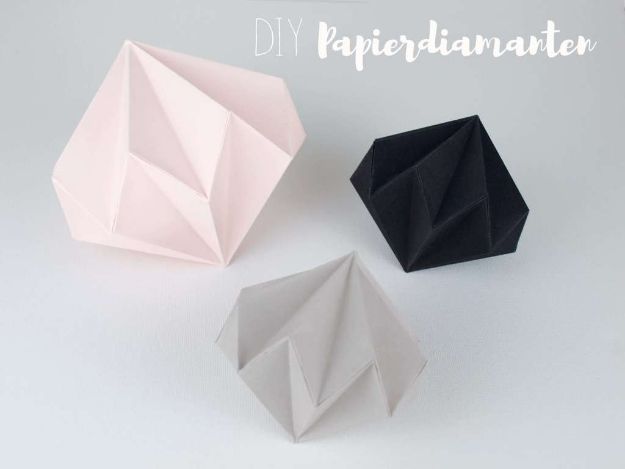 Easy Crafts for Teen Girls | DIY Paper Diamonds l Fun Craft and DIY Ideas for Teenagers and Tween Girl | Room Decor and Gifts