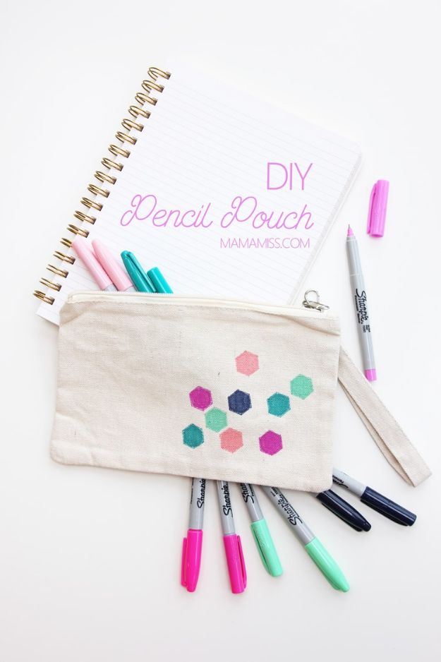 Easy Crafts for Teen Girls | DIY Pencil Pouch l Fun Craft and DIY Ideas for Teenagers and Tween Girl | Room Decor and Gifts
