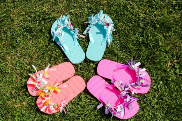 Easy Crafts for Teen Girls | DIY Ribbon Flip Flops l Fun Craft and DIY Ideas for Teenagers and Tween Girl | Room Decor and Gifts