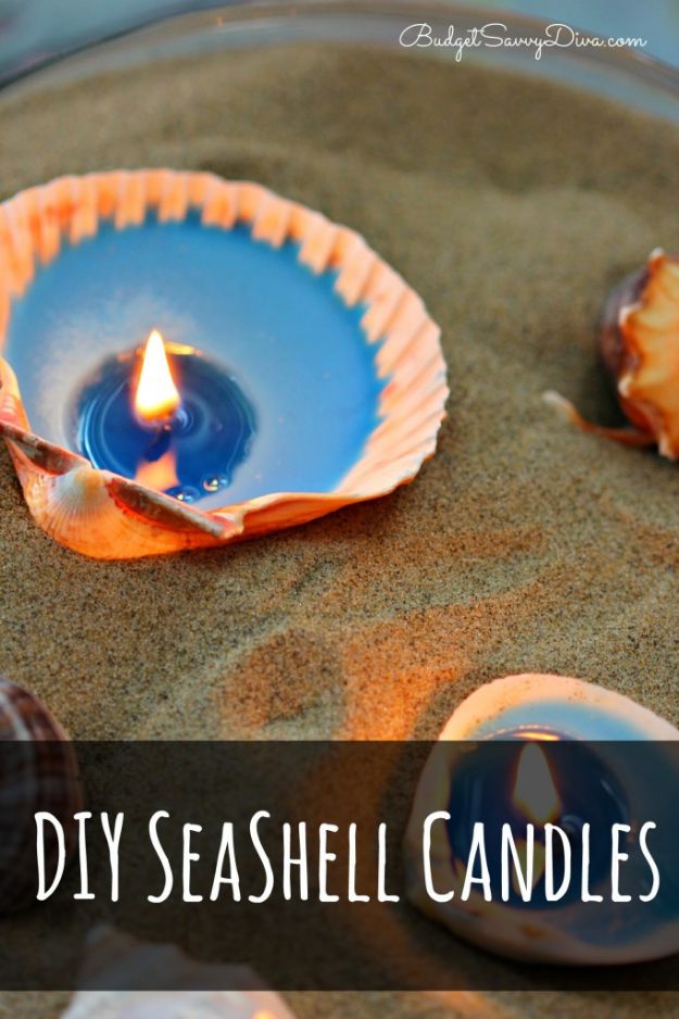 Creative Crafts for a Teenage Girl - Easy DIY Ideas for Teens -DIY Seashell Candles