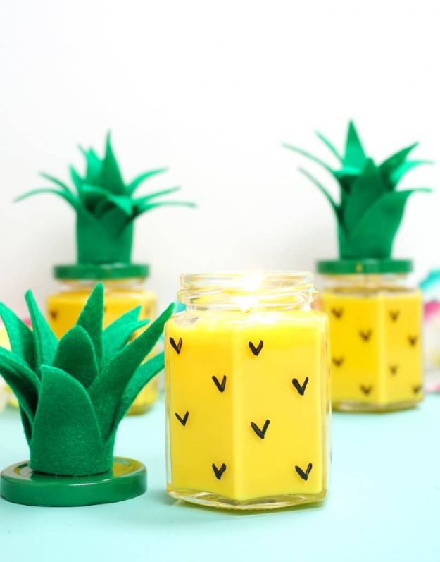 Easy Crafts for Teen Girls | Easy DIY Pineapple Candles l Fun Craft and DIY Ideas for Teenagers and Tween Girl | Room Decor and Gifts